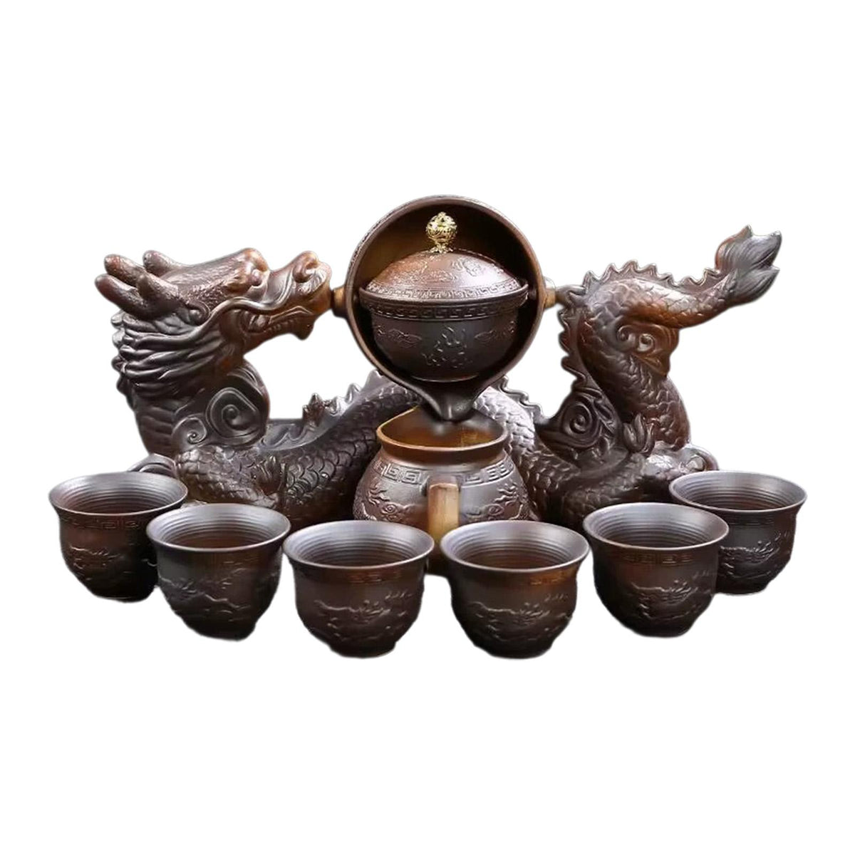 Maxbell Semi Automatic Tea Pot Gift Chinese Gongfu Tea Set for Office Leisure Indoor