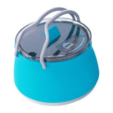 Maxbell Camping Kettle Folding Portable Silicone Multipurpose Cookware Travel Kettle Blue