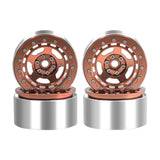 Maxbell 4Pcs RC Wheel Rim Set Replace Metal Wheel Rim Hub for D90 1:10 Scale Vehicle Camel