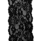 Maxbell 10Pcs 5 Yards Large Tiny Stretch Lace Trim Ribbon Mesh Trimming Black 15cm