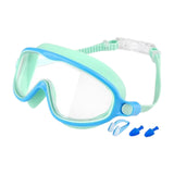 Maxbell Kids Swim Goggles No Leaking Adjustable for Snorkeling Indoor Boys and Girls Green and Blue