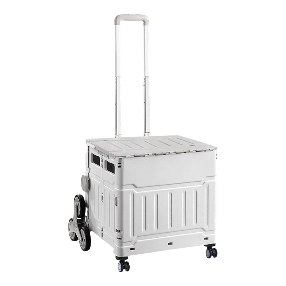 Maxbell Folding Shopping Cart Multipurpose Luggage Trolley for Camping Office Moving Grey