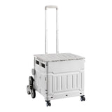Maxbell Folding Shopping Cart Multipurpose Luggage Trolley for Camping Office Moving Grey