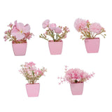 Maxbell 5x Artificial Potted Flowers Faux Flower in Pot for Office Living Room Shelf Style C