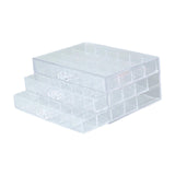 Maxbell Jewelry Storage Box Earring Tray 3 Layer Drawers Earring Holder for Closets Transparent