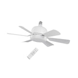 Maxbell E27 Socket Fan Light with Remote 40W Ceiling Fan for Dining Room Living Room White