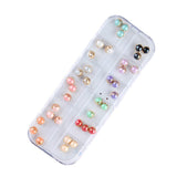 Maxbell Maxbell Colorful Nail Art Acrylic Drill Stud Point Rhinestones Glitter Tips Manicure #C