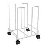 Maxbell Carton Storage Rack Cart with Wheels Sturdy for Warehouse 12.2x10.2x17.1inch White
