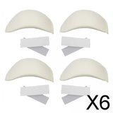 Maxbell 6xShoulder Pads Foam Soft Set-in for Women Blazer Shirt Clothes 1.5cm Thick