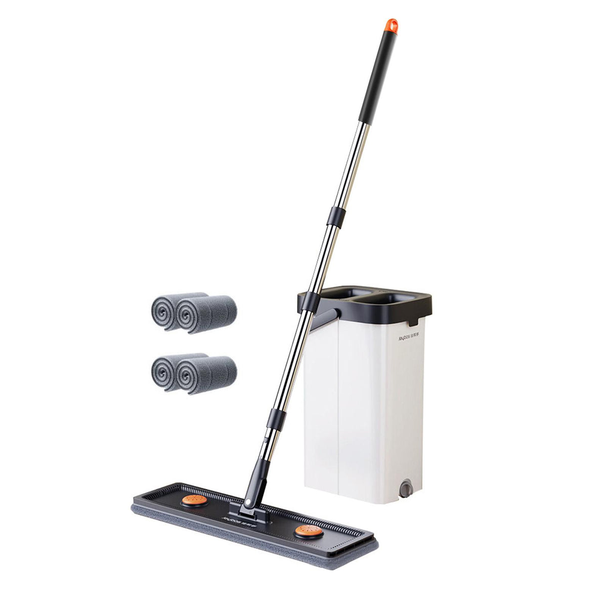 Maxbell Mop and Bucket with Wringer Set Flat Mop for Hardwood Tile Wall