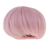 Maxbell 1/8 BJD SD Doll Short Hair 5-6inch Smoke Pink Wig for MSD DZ Dollfie Pullip Doll Cosplay Supplies - Aladdin Shoppers