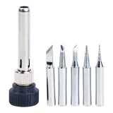 Maxbell 5Pcs Solder Iron Tip with Welding Sleeve Fits 936 Solder Station Copper Base