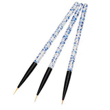 Maxbell 6x3x Nail Art Liner Brush UV Gel Painting Brush Pen for Elongated Lines Blue