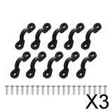 Maxbell 3x10 Pieces New Nylon Marine Deck Sheet Eye Lacing Strap Saddle Clip 34 x 10mm