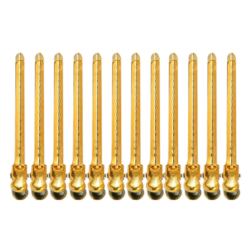 Maxbell Maxbell 14pcs Duckbill Clips 3.5'' Curling Clip Grips for Hair Styling Makeup Yellow