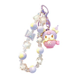 Maxbell Cute Beaded Keychain Creative Multifunction Portable Keyring for Women Girls Kuromi