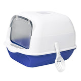 Cat Litter Box Fully Enclosed Kitten House Cat Potty Accessories Anti Splash Blue - Aladdin Shoppers