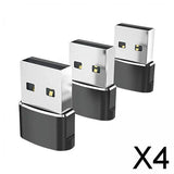 Maxbell 4x3Pcs Type-C 3.1 to USB 2.0 Adapter Plug Data Transmission for Headphones Black