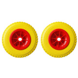 Maxbell 1 Pair 10" 0.88" 330lbs Load Replacement Puncture Proof Yellow Tire on Red Wheel for Kayak Canoe Cart - Aladdin Shoppers