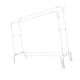 Double Rod Garment Rack Metal Clothing Storage Rack for Skirts Pants Clothes