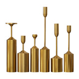 Maxbell Set of 6 Candle Holders Iron Candlestick Holder for Anniversary Mantel Event