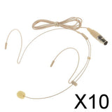 Maxbell 10xProfessional Ear Hook Wired Headset / Headworn Microphone Skin Color 4Pin