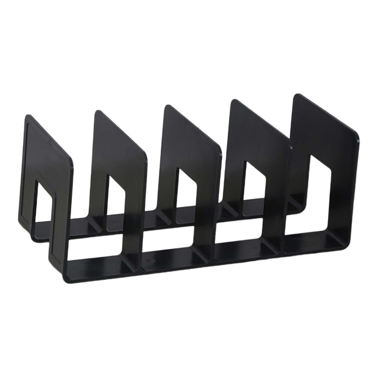 Maxbell Acrylic Bookends Space Saving Book Stand for Countertop Bookshelf Study Room Black
