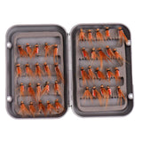 Maxbell 40Pcs Fly Fishing Flies Outdoor Portable with Hook for Snapper Trout Walleye Red