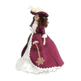 Maxbell 3x1 x 1/12 Dollhouse Miniature Porcelain Dolls Classical Lady with Hat