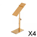 Maxbell 4xShoe Rack Adjustable Height Shoe Display Stand Shoe Riser Shoe Holder Shelf Rose Gold