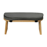Maxbell Meditation Bench Soft Bamboo Kneeling Stool for Balcony Bedroom Tea Ceremony Dark Grey