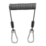Maxbell Fishing Lanyard Coil Lanyard Security Leash Professional Fishing Pole Tether 1.5m