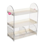 Maxbell Coffee Cup Rack Clear Countertop Organizer for Hotel Kitchen Pantry Tabletop White
