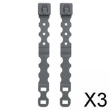 Maxbell 3x2Pcs System Malice Clips Strap Buckle Nylon Magazine Pouch Accessory gray