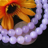 Maxbell 6mm Violet Jade Round Gemstone Loose Beads Strand 15.5 Inch