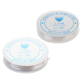 Maxbell 2 Pieces 10 Meters Clear Elastic Thread Cord For Jewelry Making 0.8mm 1.0mm