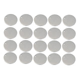 Maxbell 40x Round Stainless Steel Tag  Findings Pet Identification Metal Blank 12mm