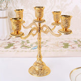 2pcs European 5 Arms Candelabra Candle Holder for Decoration-22.5cm