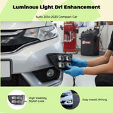 Light-emitting diode brightness, Fog Light Assembly, Compatible with 14-23 GK5, High Power Wht+Yel+Ice Blu 21 Fit Chaoyue