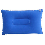 Maxbell 2xInflatable Pillow Travel Air Cushion Camping Car Beach Head Rest Support 38x24cm Blue