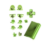Maxbell Maxbell Replacement Chrome Plating Buttons and Touchpad for PS4 Controller-Green