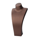 Maxbell Necklace Bust Display Stand Home Organization Shop Necklace Mannequin Holder 16cmx8.5cmx32cm Brown
