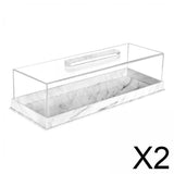 Maxbell 2xBakery Pastry Display Case Dessert Display Plate for Store Birthday Weddings White