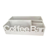 Maxbell Coffee Bar Organizer Coffee Accessories Organizer for Lounge Cafe Countertop white