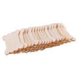 Maxbell 4x20pcs Bone Shape Wood Thread Floss Bobbins Ribbon Twine Reel Organizer