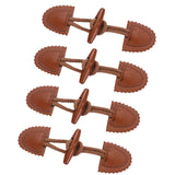 Maxbell 4x Coat Toggle Buttons Portable Coat Fastener for Knitwear Cloak Woolen Coat Brown