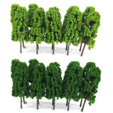 Maxbell 3xPagoda Trees Model Train Railroad Scenery 1:150 20pcs Dark and Light Green