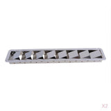 Maxbell 2Pcs Stainless Steel Marine Boat Louver Air Vent 8 Slots Ventilation 427mm