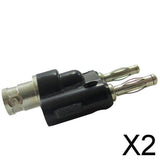 Maxbell 2xBNC Adapter Female Jack Dual Banana Binding Male Connector