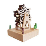 Wooden Music Box Figurine Music Box Figurine for Home Living Room Bedroom